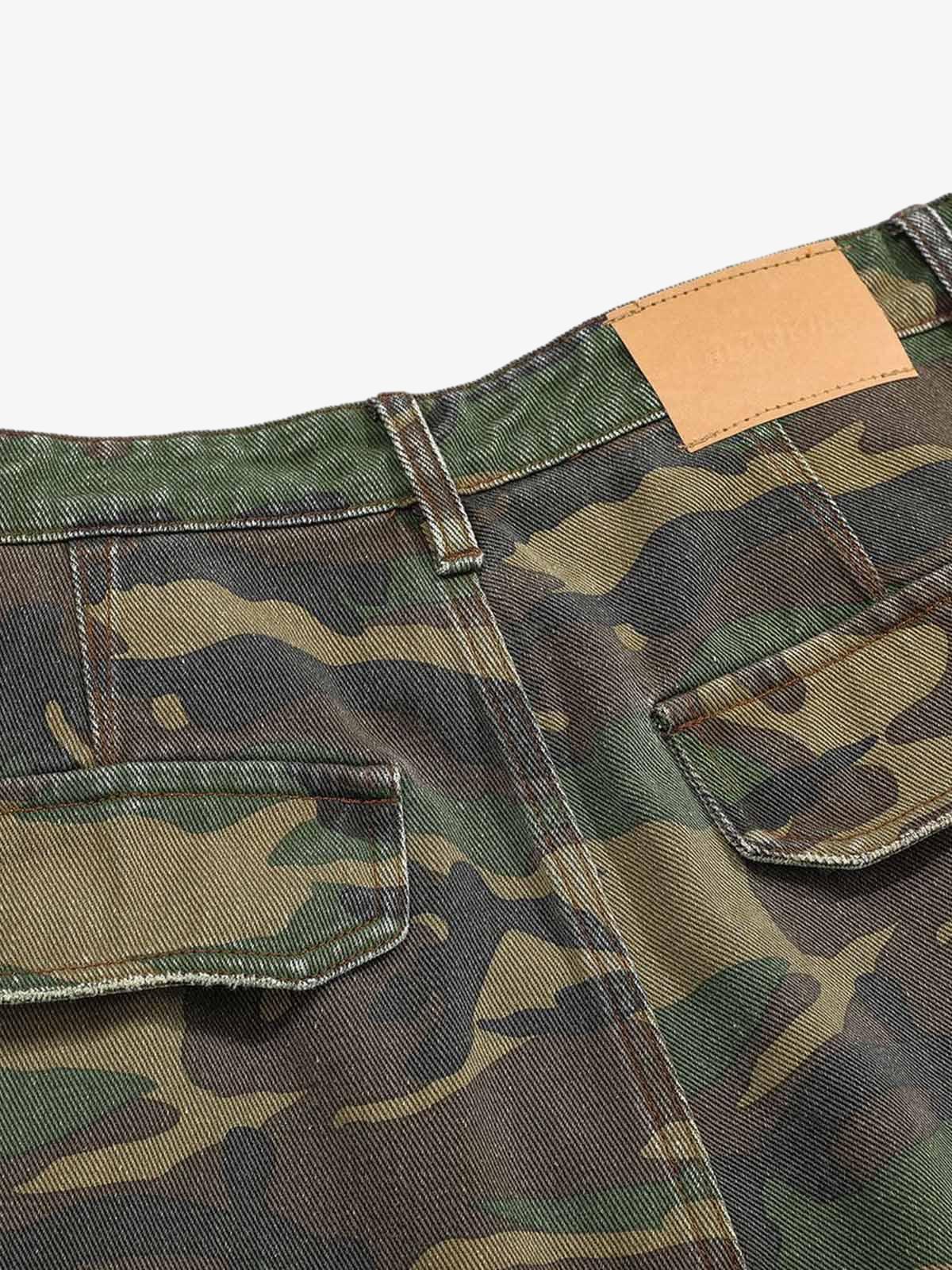 Pantalones ripped camuflaje