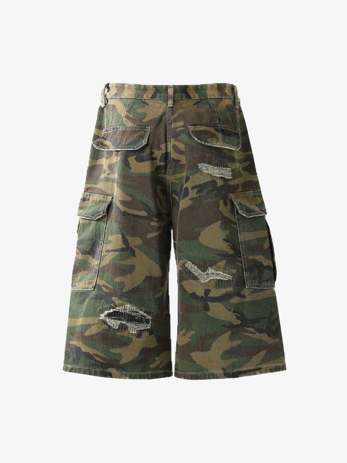 Shorts retro con estampado de camuflaje
